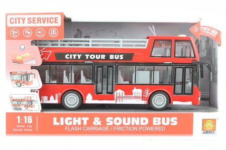 Lamps Autobus dvoupatrov vyhldkov erven na baterie