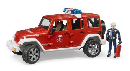 Bruder 2528 Jeep Wrangler Rubicon hasii s figurkou