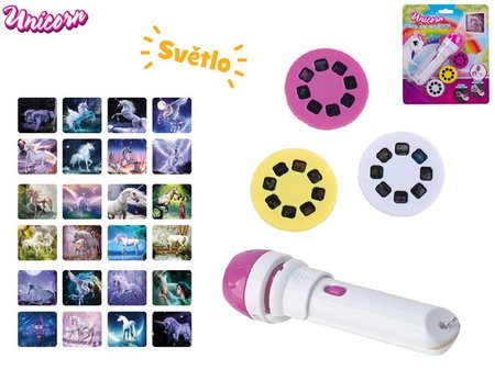 Unicorn projektorov svtilna 11,5cm na baterie se svtlem 24 obrzk na kart