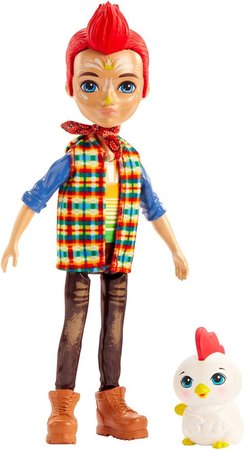 Mattel Enchantimals Panenka a zvtko Redward Rooster a Cluck