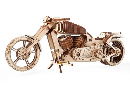 Ugears 3D devn mechanick puzzle VM-02 Motorka (chopper)