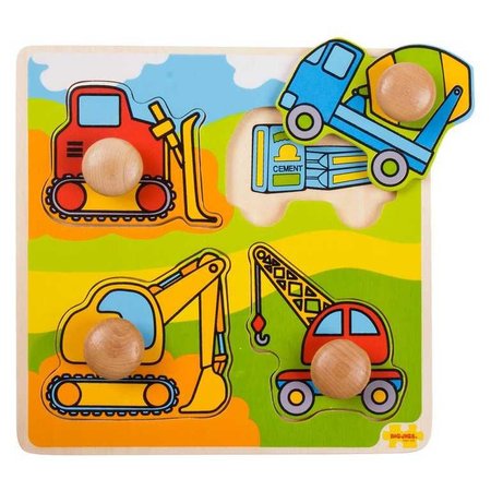 Bigjigs Toys Vkldac puzzle stavebn stroje