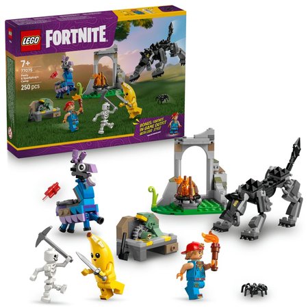 LEGO Fortnite 77075 Peely a Sparkplug a jejich tboit