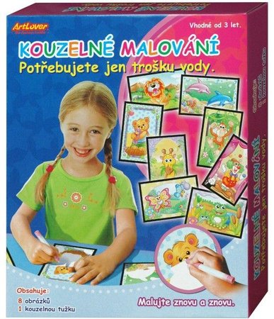 SMT Creatoys Kouzeln malovn vodou 8 obrzk v krabici 22x27x4cm