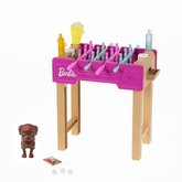 Barbie mini hern set s mazlkem stoln fotblek GRG77