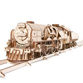 Ugears 3D devn mechanick puzzle V-Express parn lokomotiva 4-6-2 s tendrem