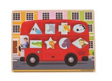 Bigjigs Toys Vkldac puzzle autobus se zvtky