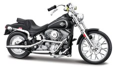 Maisto - HD - Motocykl - 1984 FXST Softail, matn ern, 1:18